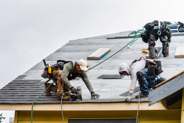 Professional Roof Installation technician working in Conway, MA